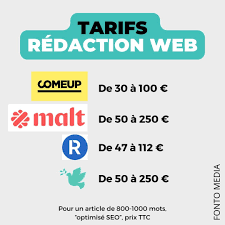 tarifs rédaction web