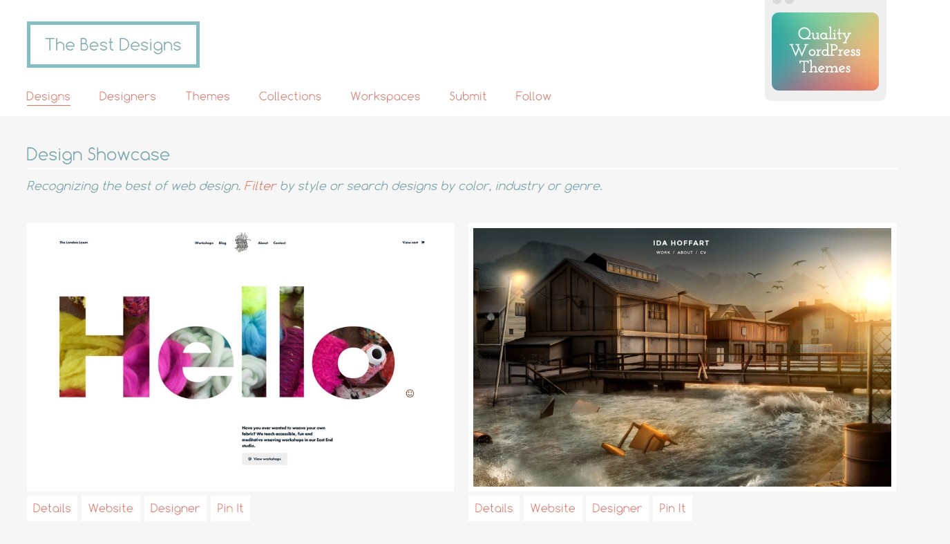designer de site web