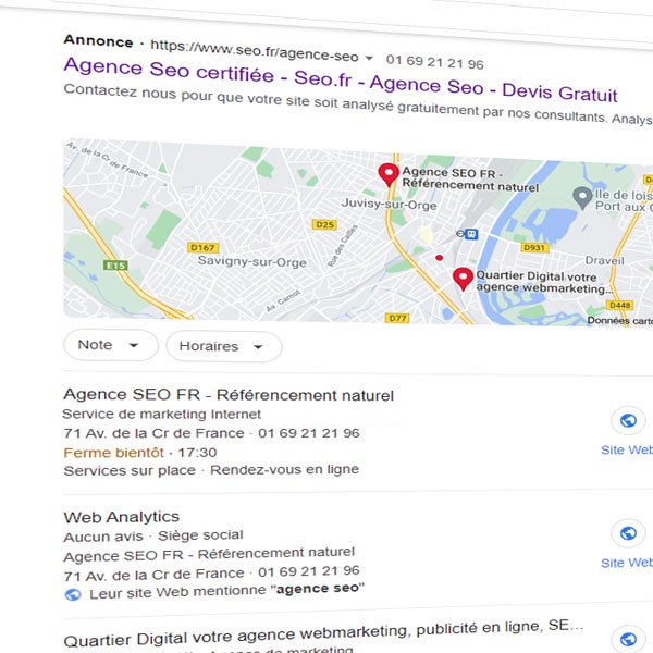 agence web référencement google