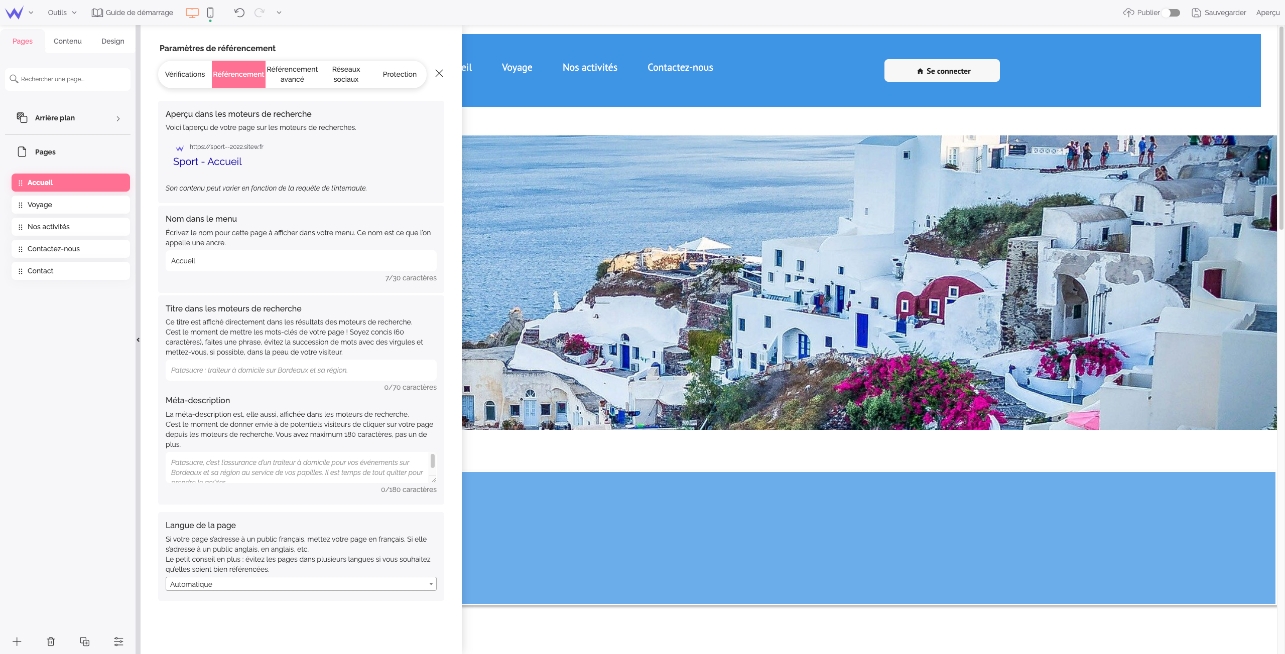 site web referencement