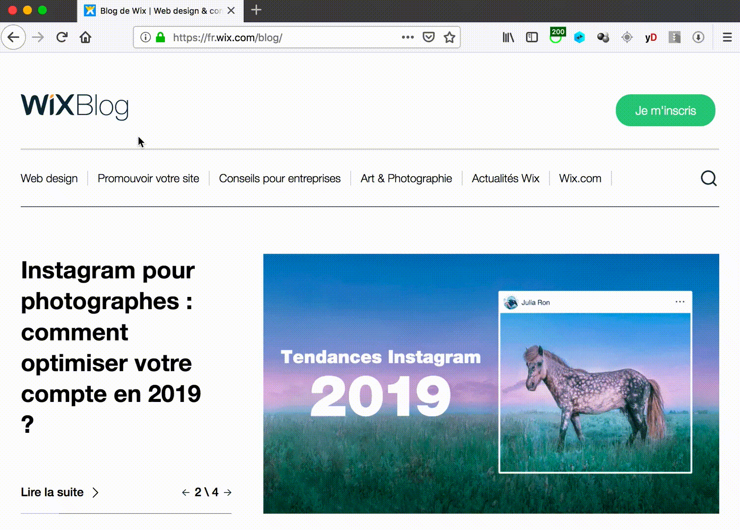 tarif création site web