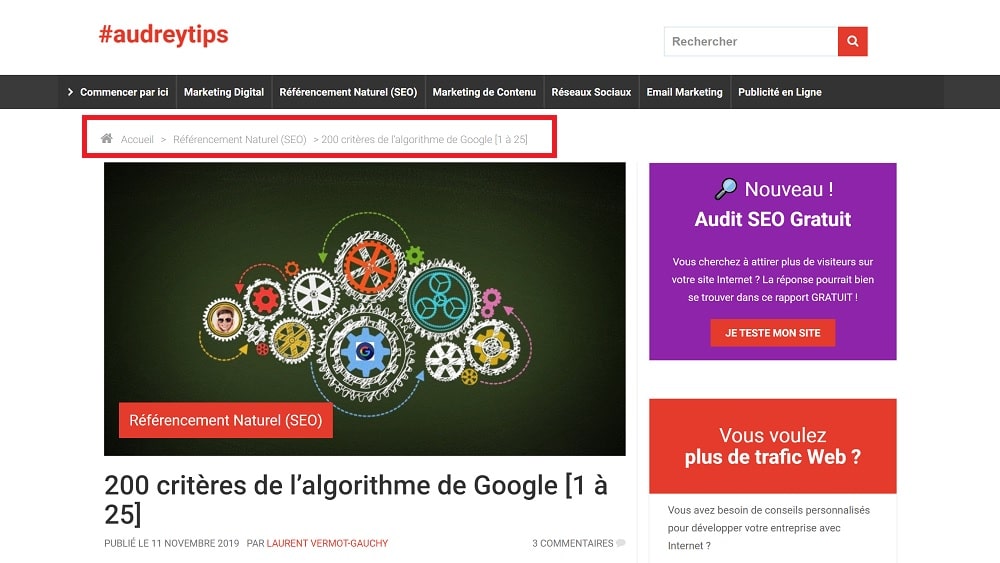 critere referencement google